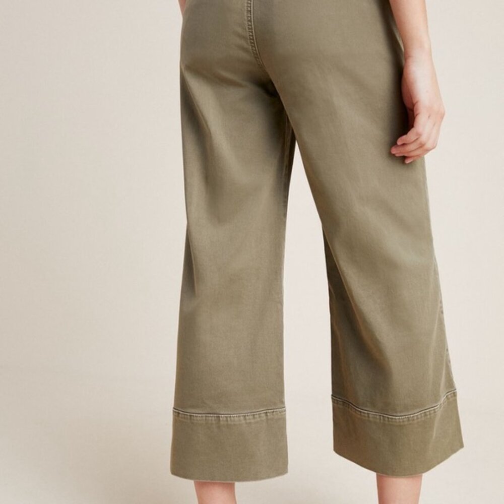 Anthropologie Pintuck Chino Pant in Soft Olive - Picture 12 of 14